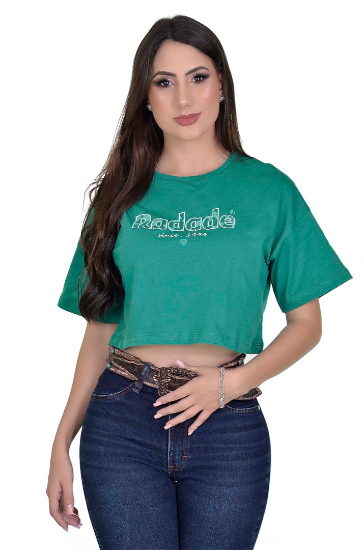 Camiseta Cropped Radade RDE Verde Agua - 1639