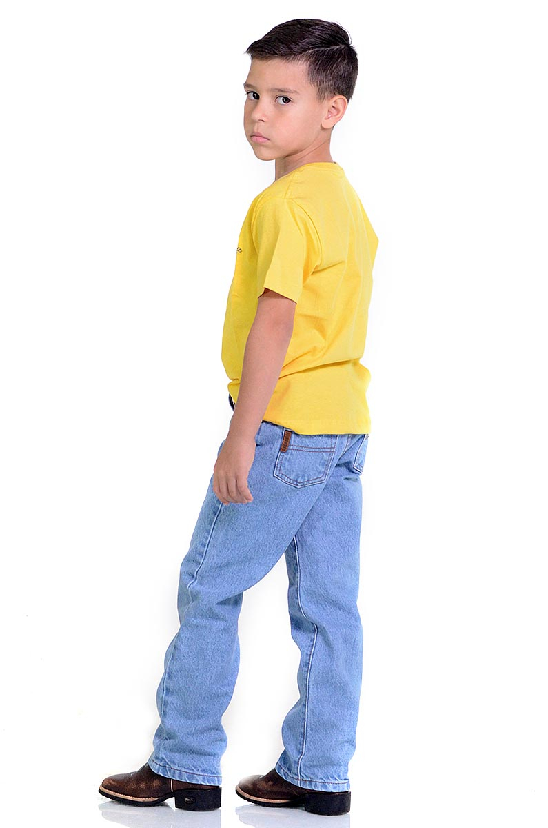 Camiseta Infantil Radade Bordada Amarela - 1059