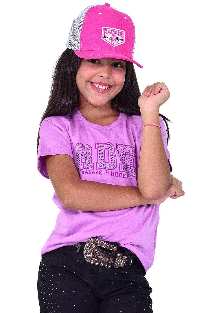 Camiseta Infantil Radade com Strass cor Lilás - 2054