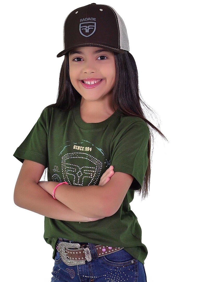 Camiseta Infantil Radade com Strass cor Verde - 1993