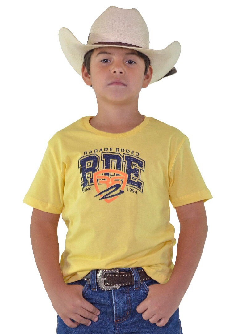 Camiseta Infantil Radade Silk cor Amarelo - 1974