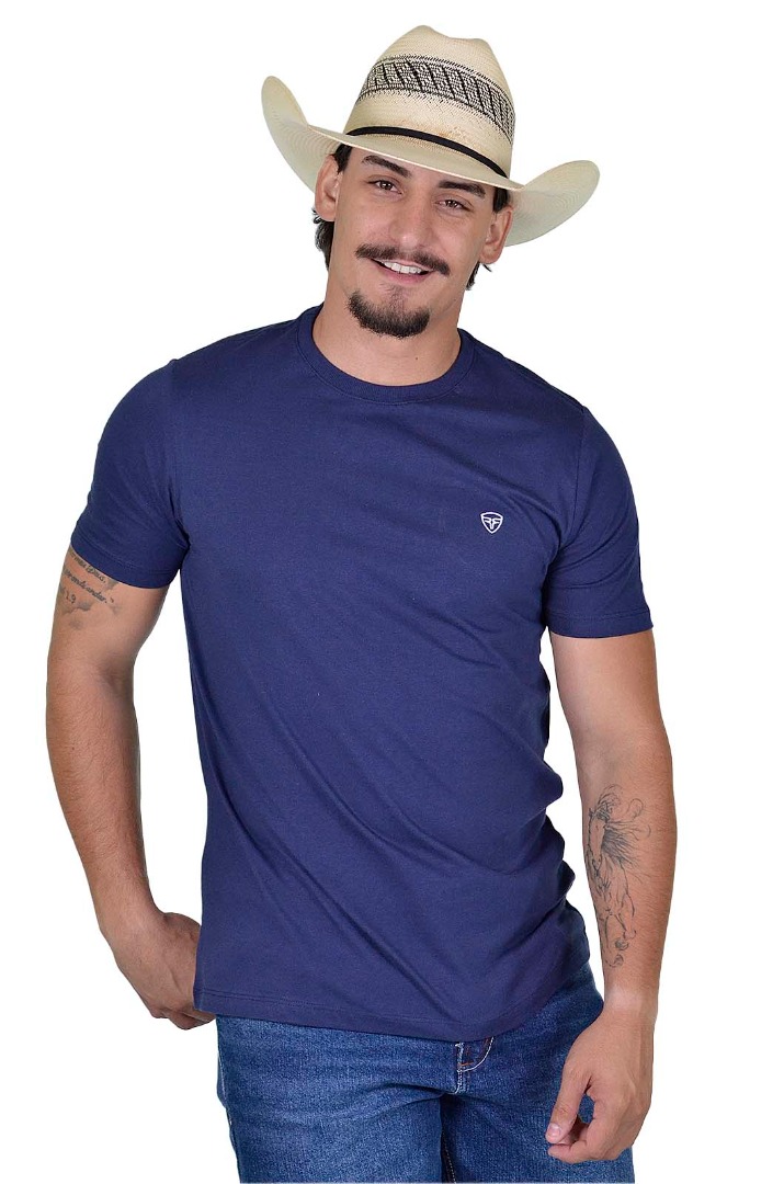 Camiseta Radade Bordada Marinho - 1628