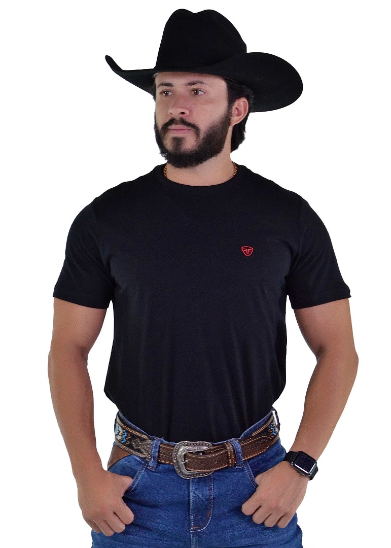 Camiseta Radade Bordada Preta - 1794