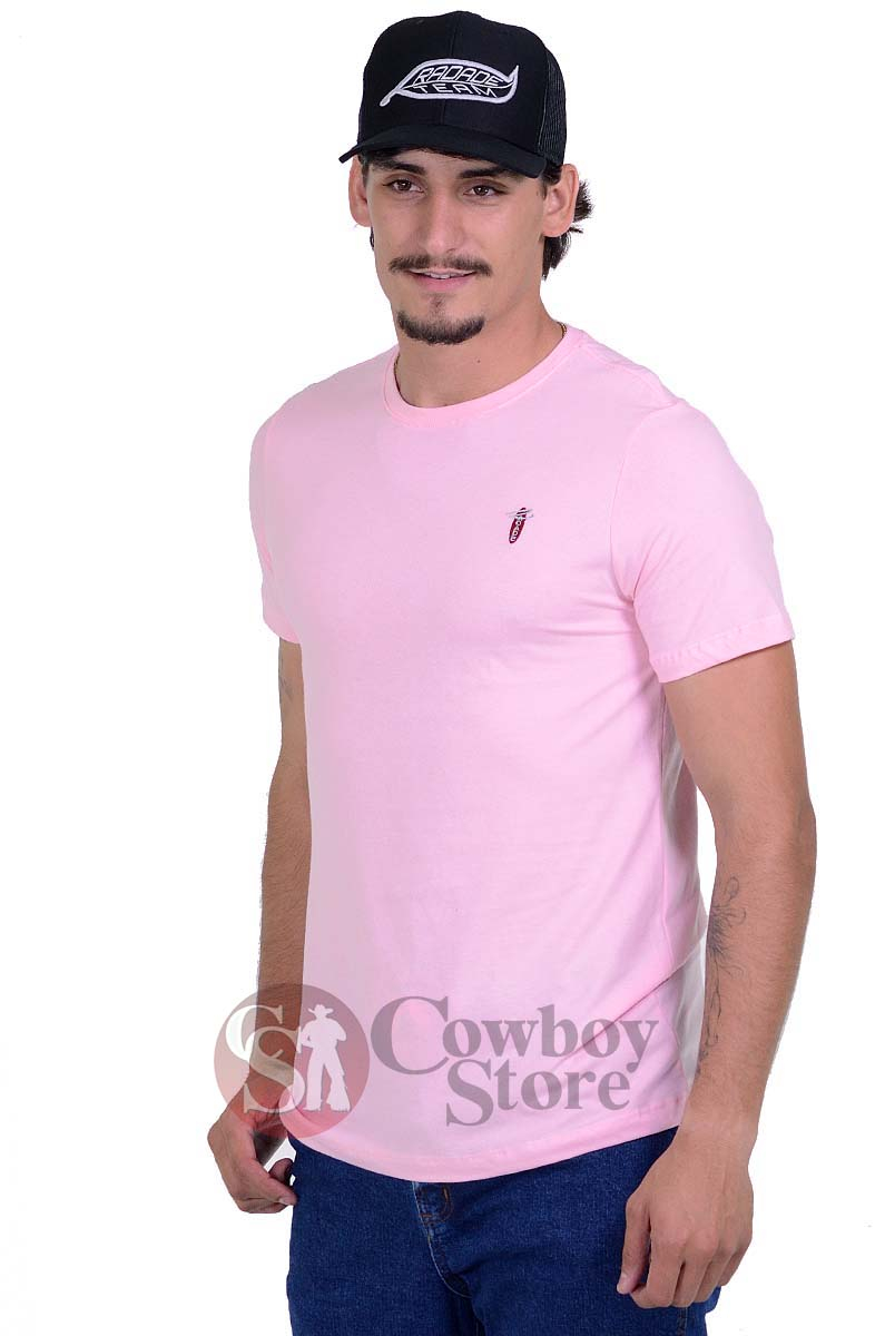 Camiseta Radade Bordada Rosa - 1296
