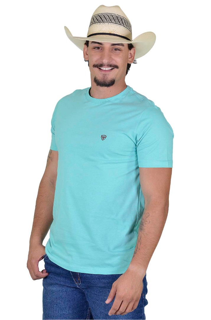 Camiseta Radade Bordada Verde Agua - 1627