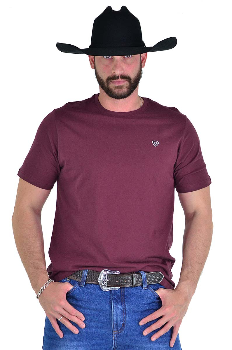 Camiseta Radade Bordada Vinho - 1373