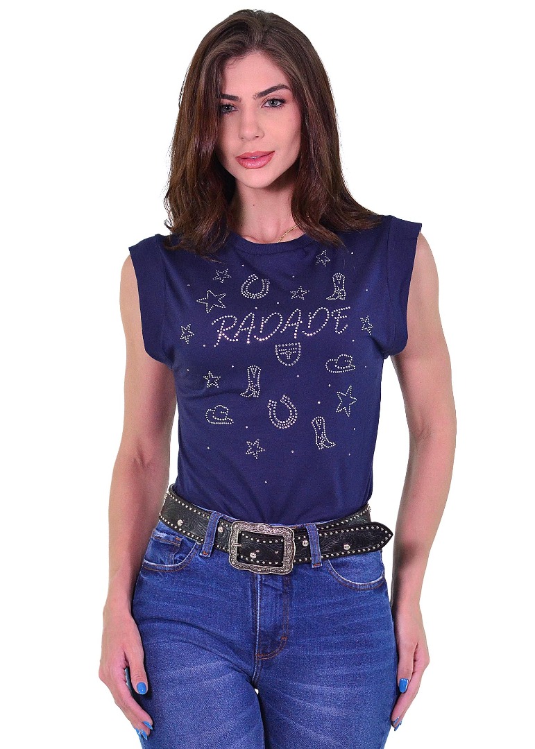 Camiseta Regata Radade RDE cor Azul Marinho - 2108