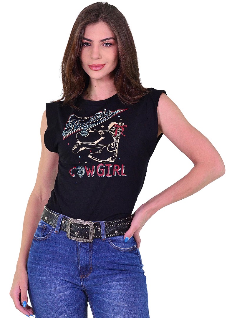 Camiseta Regata Radade RDE cor Preto - 2106