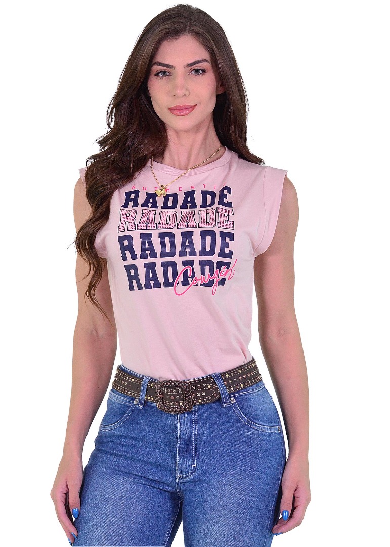 Camiseta Regata Radade RDE cor Rosa - 2107