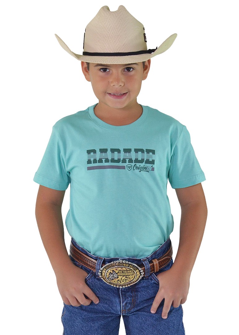 Camiseta Unissex Infantil Radade Silk cor Verde - 1617