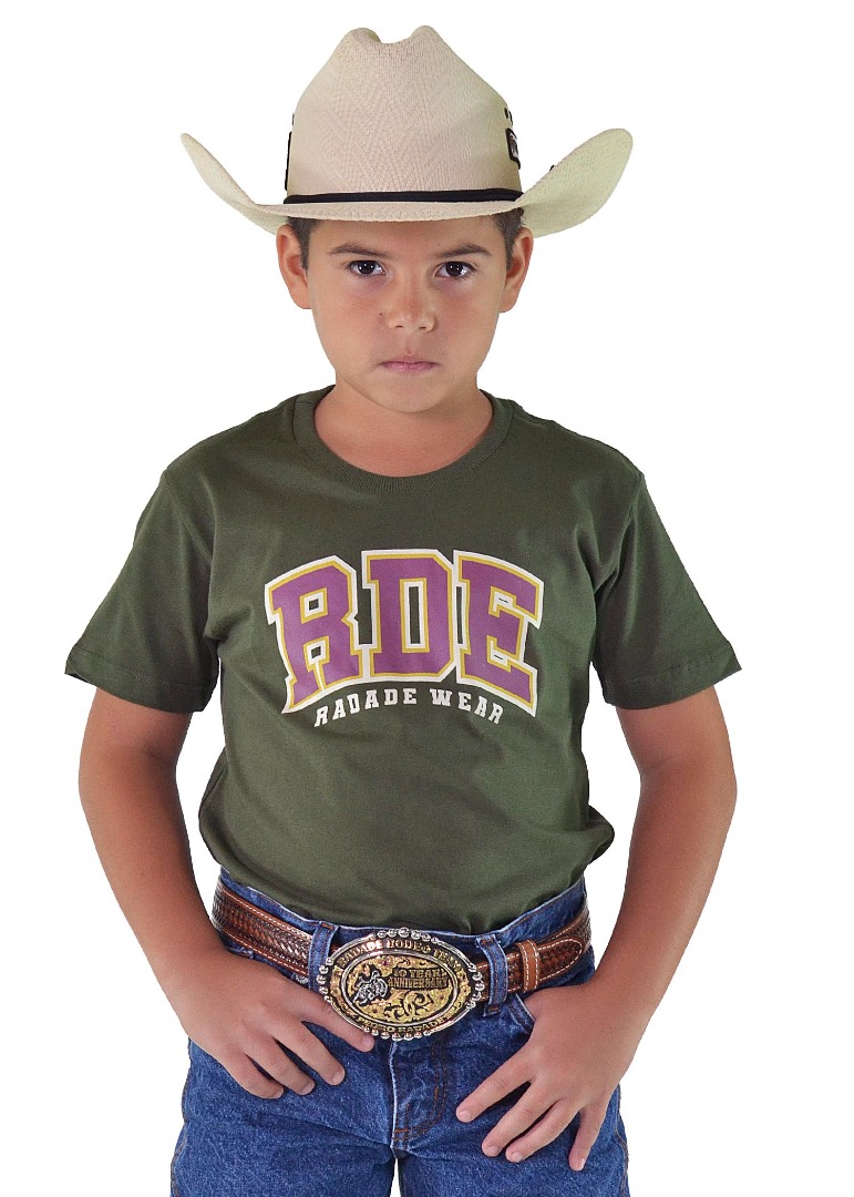 Camiseta Unissex Infantil Radade Silk cor Verde - 1862