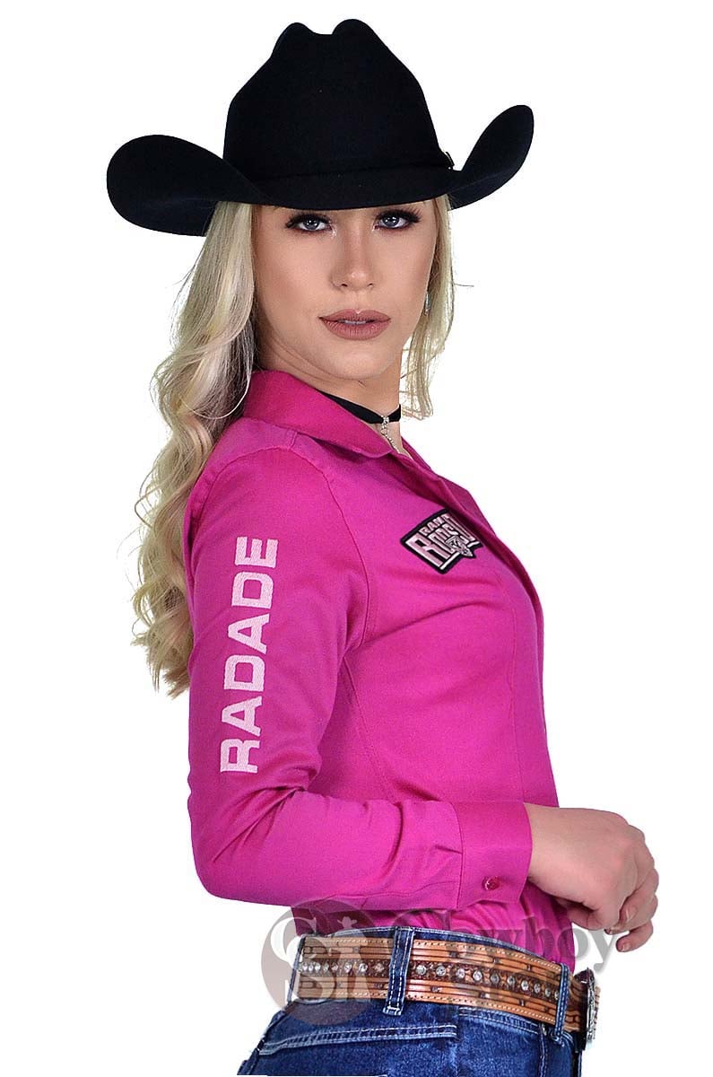 Camisete Manga Longa Bordada Rodeo RAM Radade cor Pink - 1310