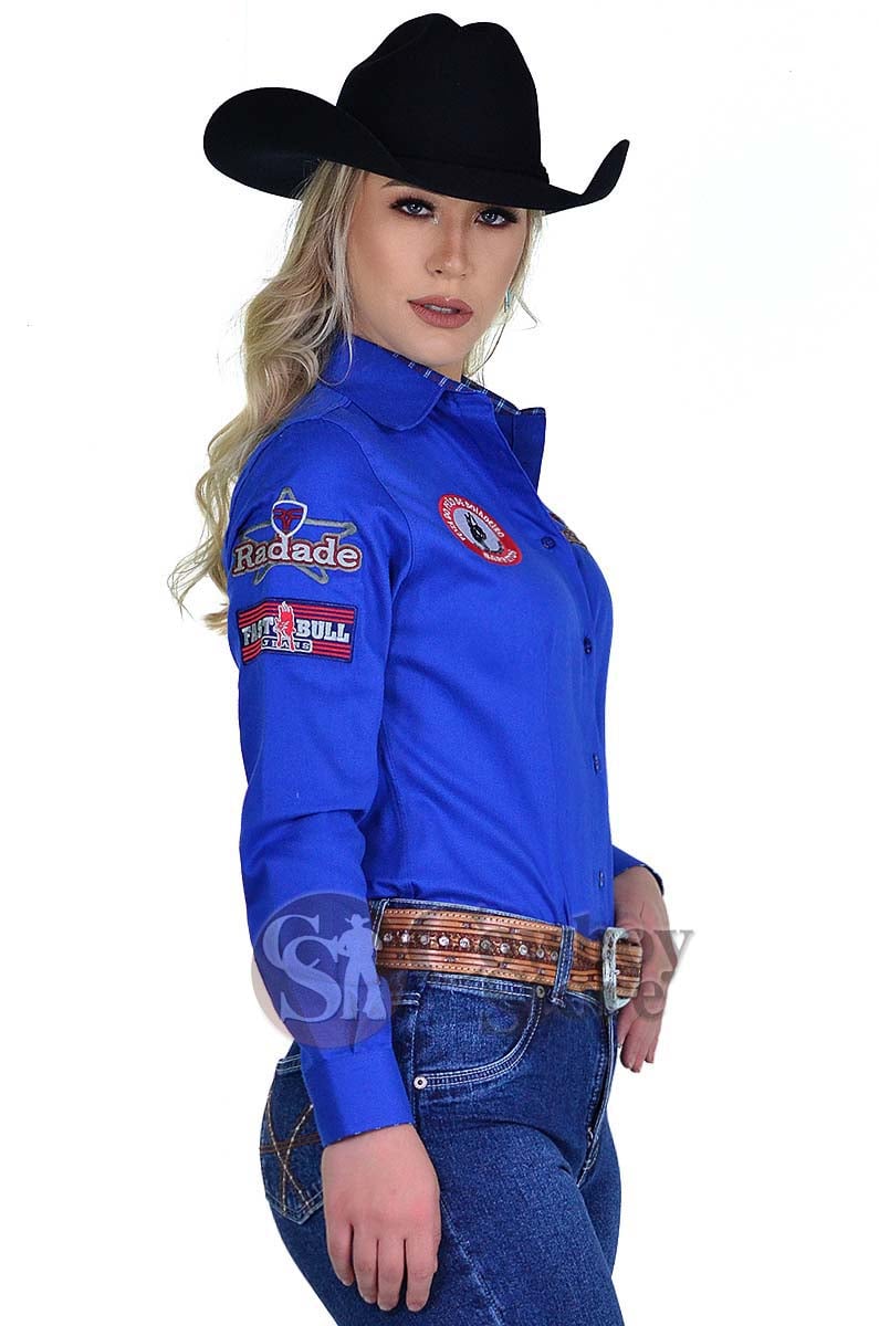 Camisete Radade Manga Longa Bordada BR Royal - 0994