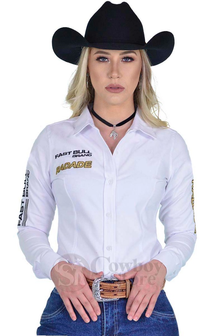 Camisete Radade Manga Longa Bordada Brands Branca - 0938