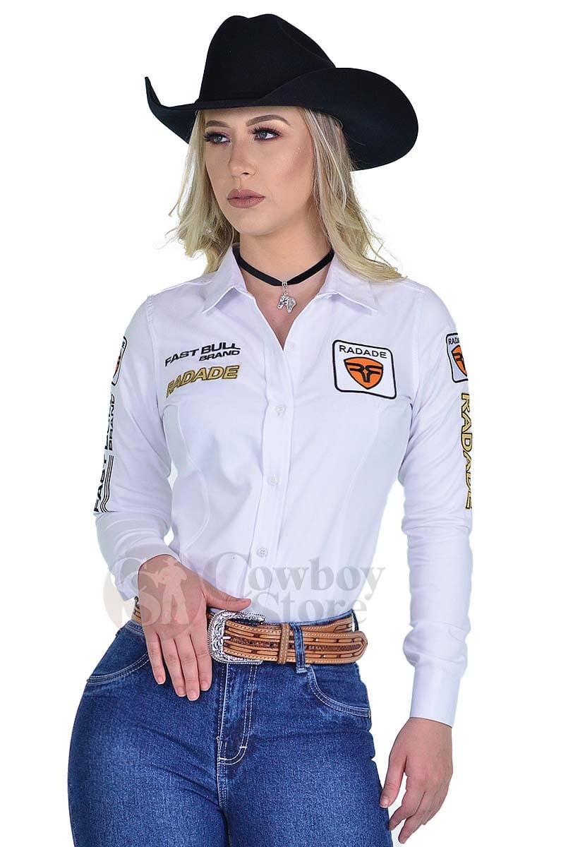 Camisete Radade Manga Longa Bordada Brands Branca - 0938
