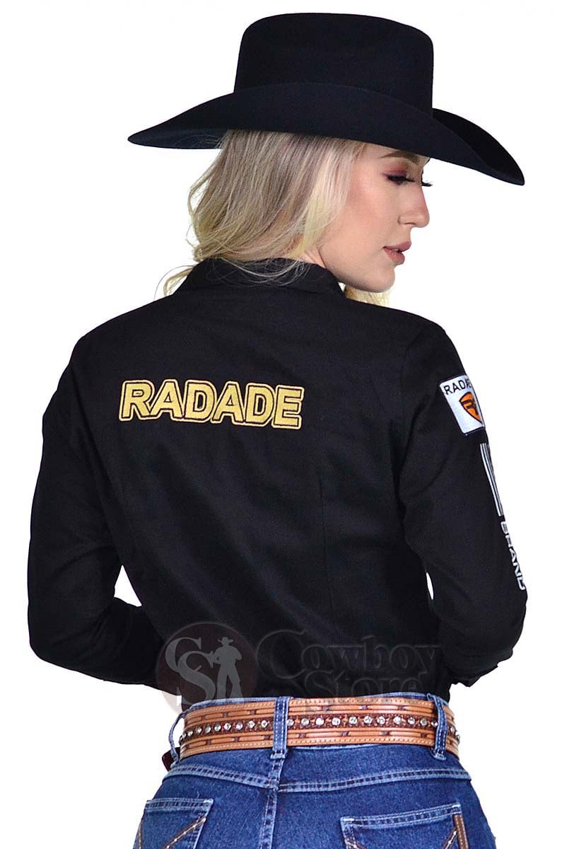Camisete Radade Manga Longa Bordada Brands Preta - 0972