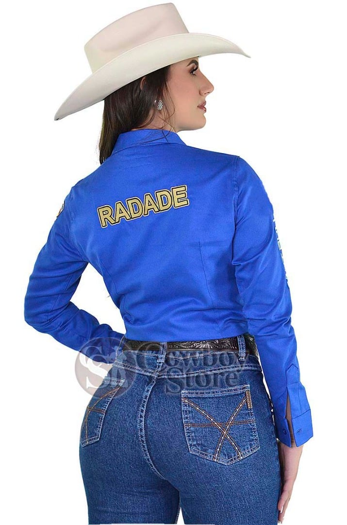 Camisete Radade Manga Longa Bordada Brands Royal - 0988
