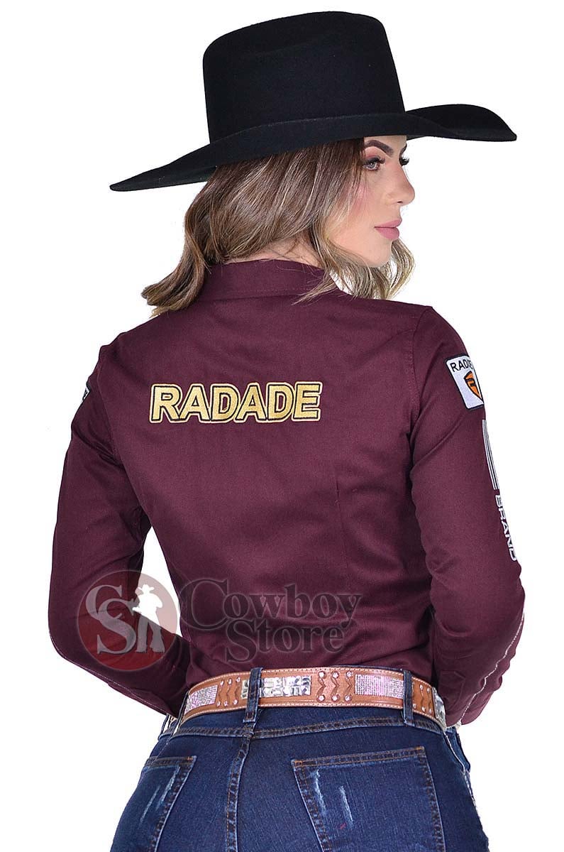 Camisete Radade Manga Longa Bordada Brands Vinho - 1371