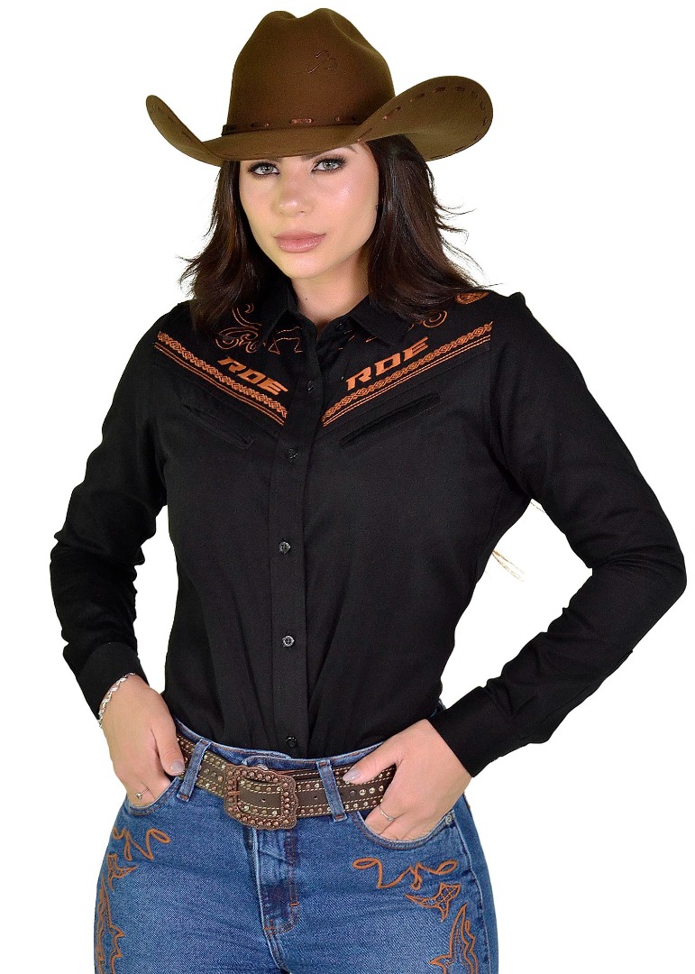 Camisete Radade Manga Longa Bordada BROWNSTONE cor Preta - 1745