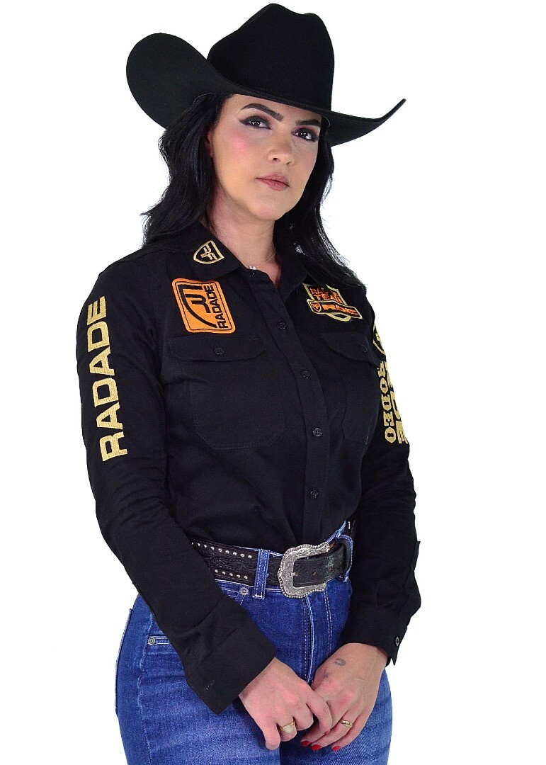 Camisete Radade Manga Longa Bordada BRUT cor Preto - 2084