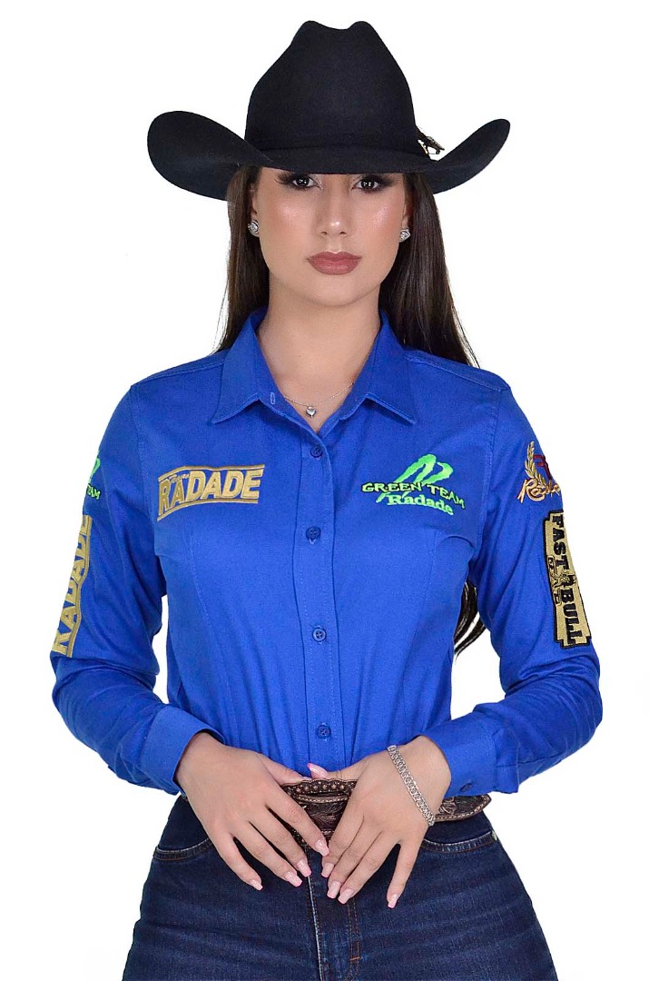 Camisete Radade Manga Longa Bordada Green Team Royal - 1324