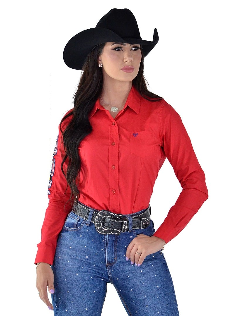 Camisete Radade Manga Longa Hindu Vermelha - 1697
