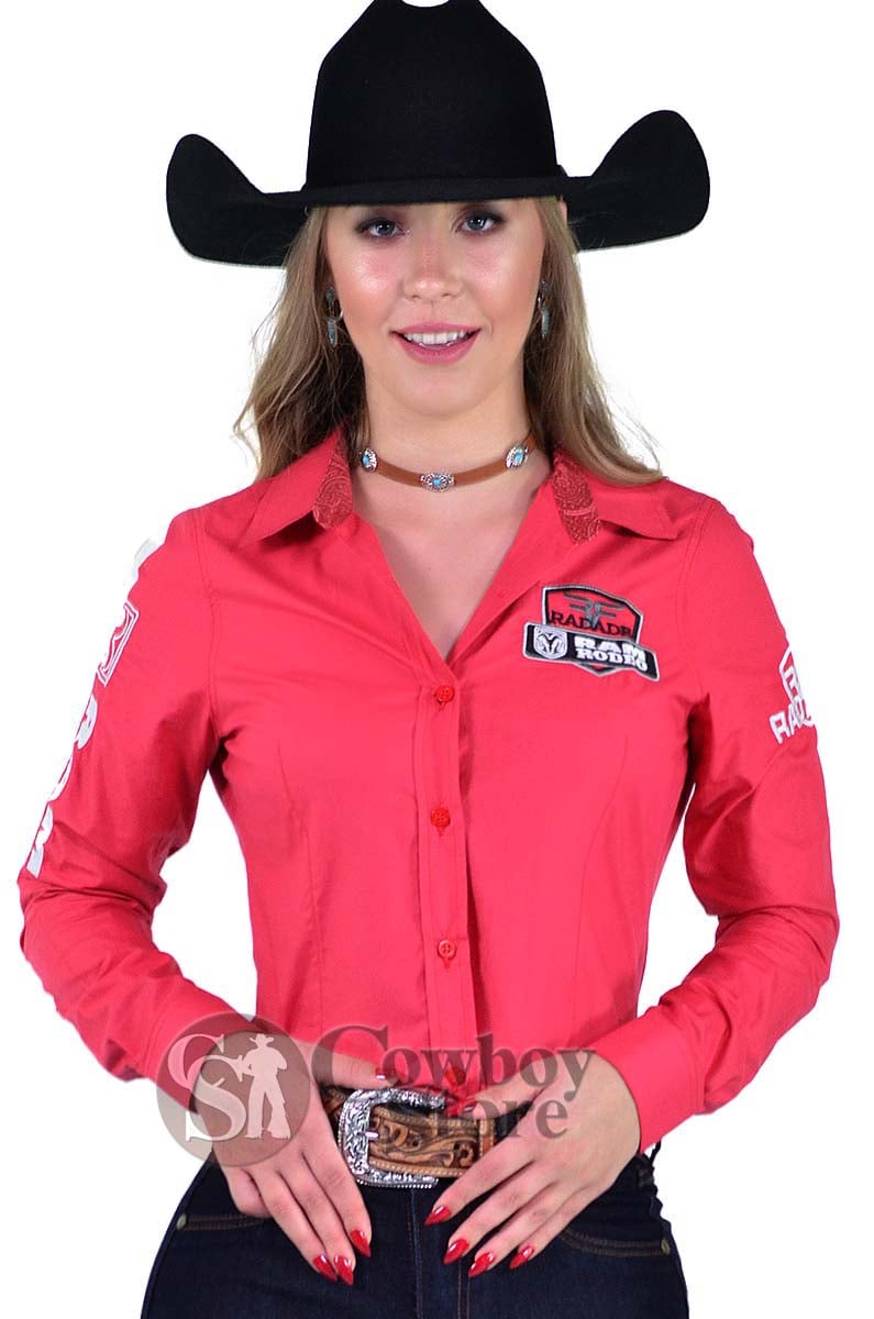 Camisete RAM Radade Team Manga Longa Bordada Vermelha - 1405