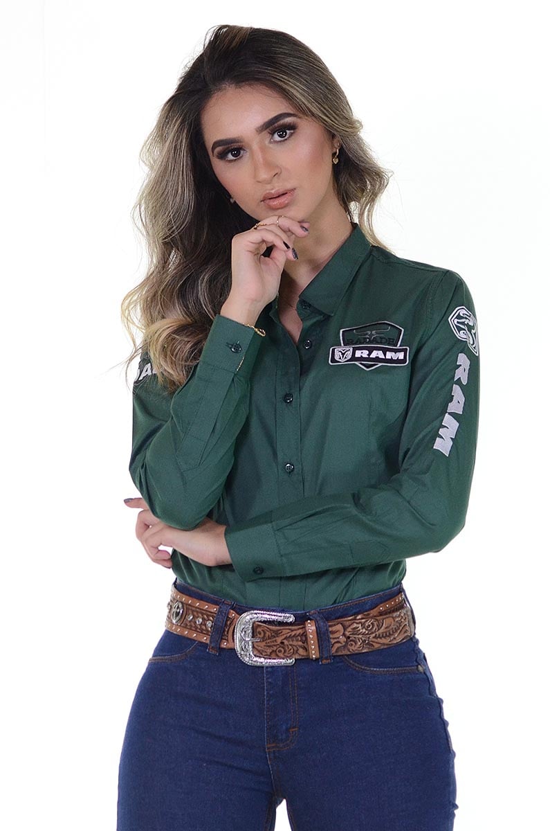 Camisete RAM Radade Team Manga Longa Verde - R0152