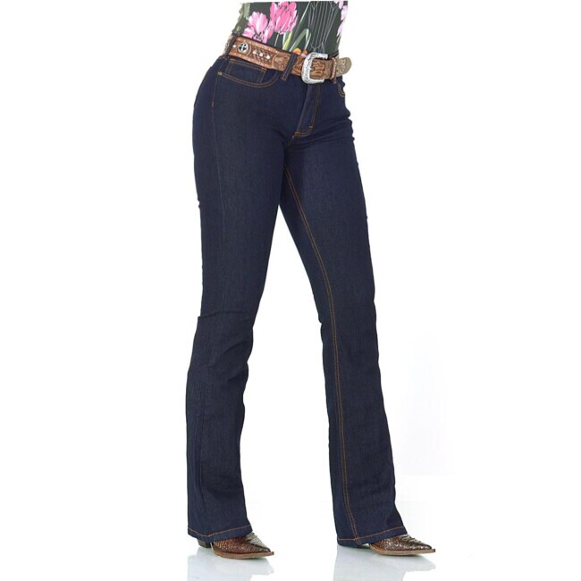 Calça Jeans Feminina Cowboy ST Lycra Boot Cut Lisa