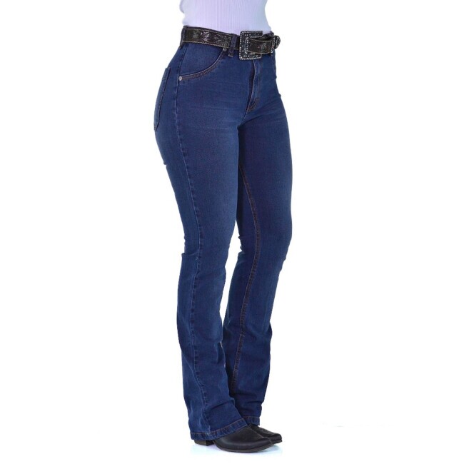 Calça Jeans Feminina Radade Lycra High Blue