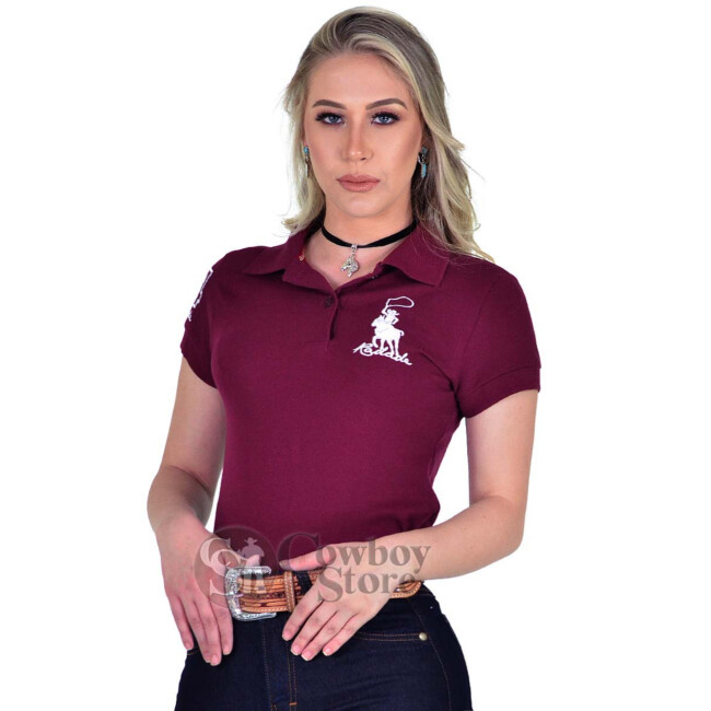 Polo Feminina Radade Lisa Classic Vinho 1444