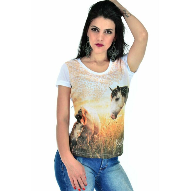 Radade Baby Look Sublimada Branca - 0527