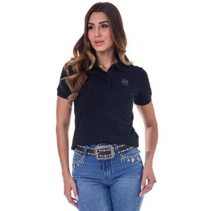 Polo Feminina Radade Lisa cor Preto - 2064