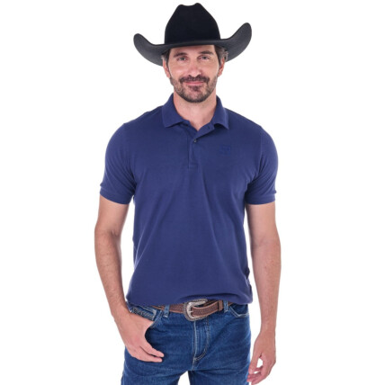 Polo Masculina Radade Lisa cor Azul Marinho - 2045