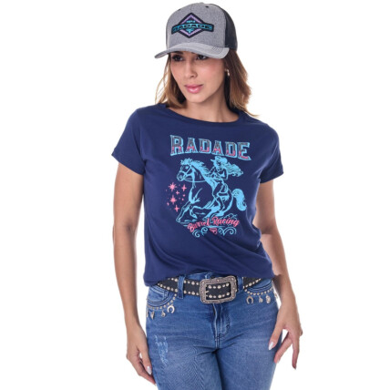 Camiseta Baby Look Radade cor Azul Marinho - 2089