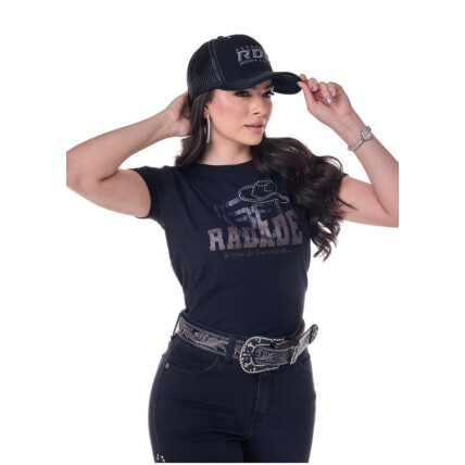 Camiseta Baby Look Radade cor Preto - 2087