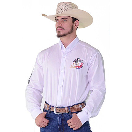 Camisa Radade Manga Longa Bordada MLB Branca - 1280