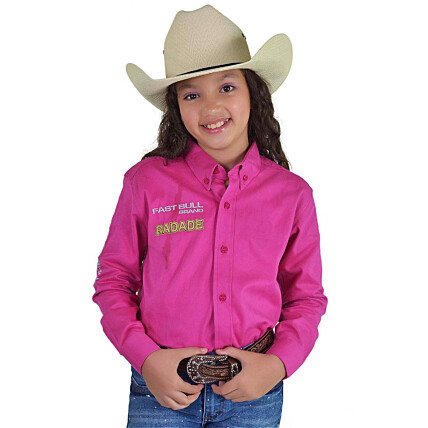 Camisa Radade Infantil Ele/Ela Manga Longa Bordada Brands Pinnk - 1412