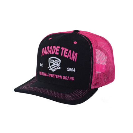 Boné Radade cor preto com lateral em tela bege - 8257