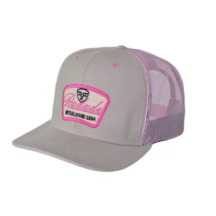 Boné Radade cor bege com lateral em tela rosa - 8262