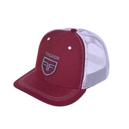Boné Radade Infantil cor Vinho com lateral em Tela de Nylon Branco - 8270