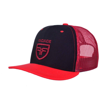 Boné Radade Infantil cor Preto  com lateral em Tela de Nylon Vermelho - 8275