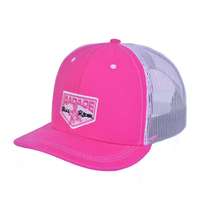 Boné Radade Infantil cor Rosa com lateral em Tela de Nylon Branco - 8277