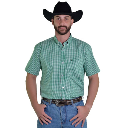 Camisa Radade Manga Curta Xadrez Fifty Verde - 1816
