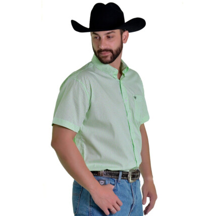 Camisa Radade Manga Curta Xadrez Fifty Verde - 1813