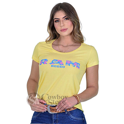 Baby Look RAM Rodeo cor Amarelo - 1345