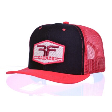 Bone Radade cor Preto com tela e Aba Vermelha - 8286