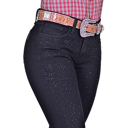 Calça Jeans Feminina Radade CF Lycra Black Strass