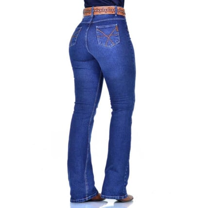 Calça Jeans Feminina Radade Lycra Bordada Pocket