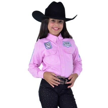 Camisa Infantil Radade Ele/Ela Bordada BRUT cor Rosa - 2100